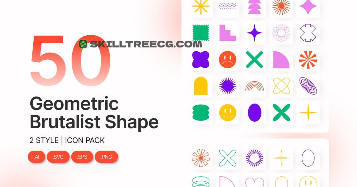 Geometric Brutalist Shape Pack（840507）-技能树